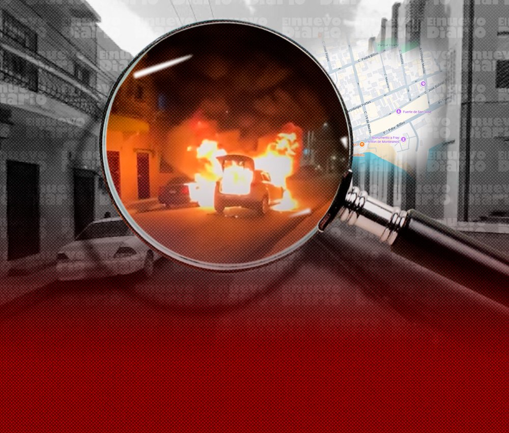 Dos vehículos quedan destruidos por un incendio en la Zona Colonial y persisten dudas sobre el origen: en contexto
