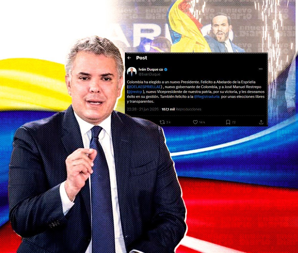 Duque celebra la ventaja de De la Espriella y refuerza la tensión sobre el escrutinio
