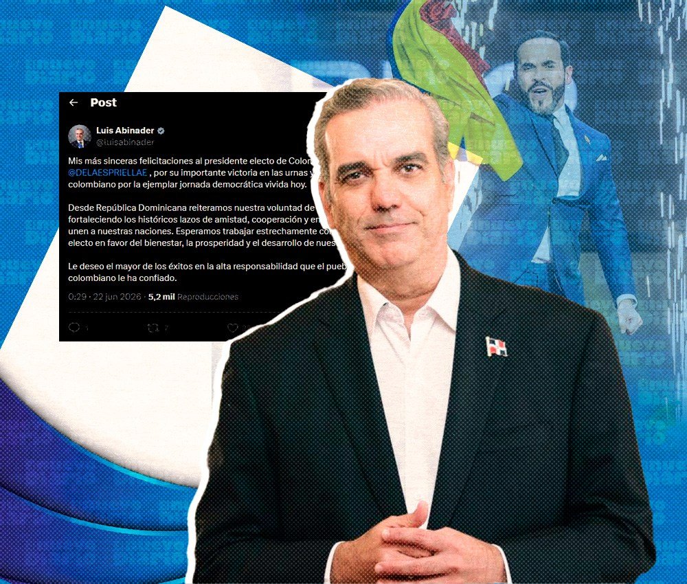 Abinader felicita a De la Espriella por su virtual triunfo en Colombia, pese a pedidos de esperar el escrutinio