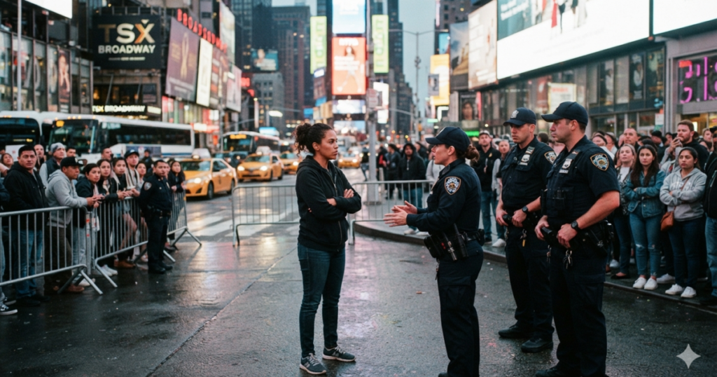 Times Square bajo escrutinio tras el apuñalamiento aleatorio que costó la vida a una vicepresidenta de Bank of America