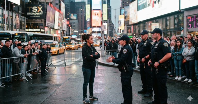 Times Square bajo escrutinio tras el apuñalamiento aleatorio que costó la vida a una vicepresidenta de Bank of America
